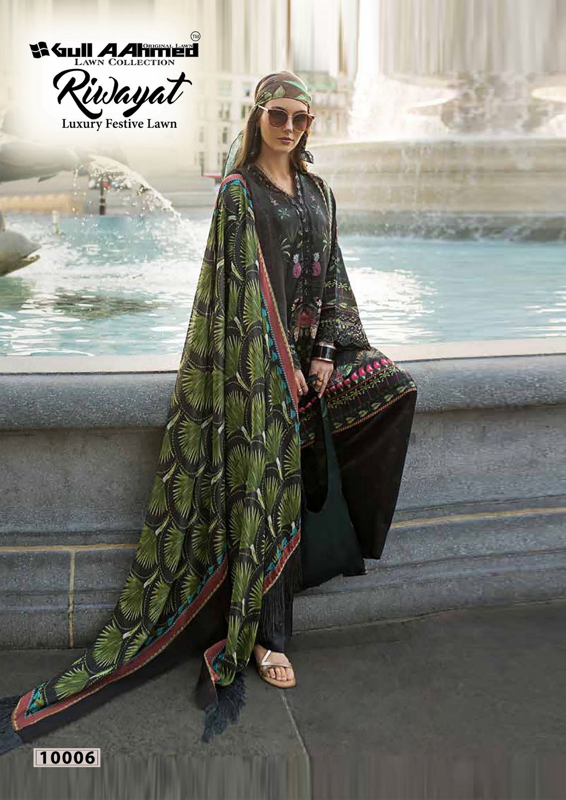 Riwayat Vol 10 By Gull A Ahmed Lawn Cotton Pakistani Dress Material Orders In India